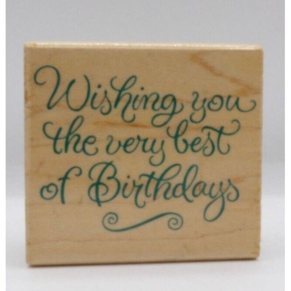 Stamps Birthday Hero Arts  ©1997 2" x 1 7/8" - Picture 1 of 4